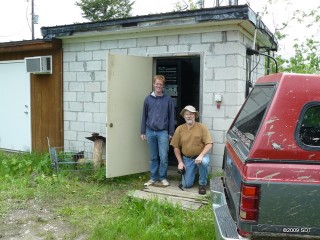 Ben and Reid at shack