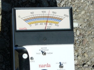 Narda RF meter closeup